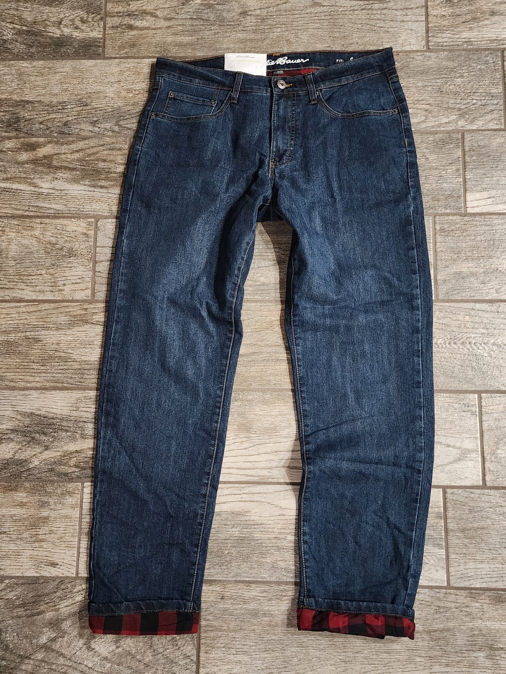Eddie bauer flannel Lined Jeans 32x34 Mens New